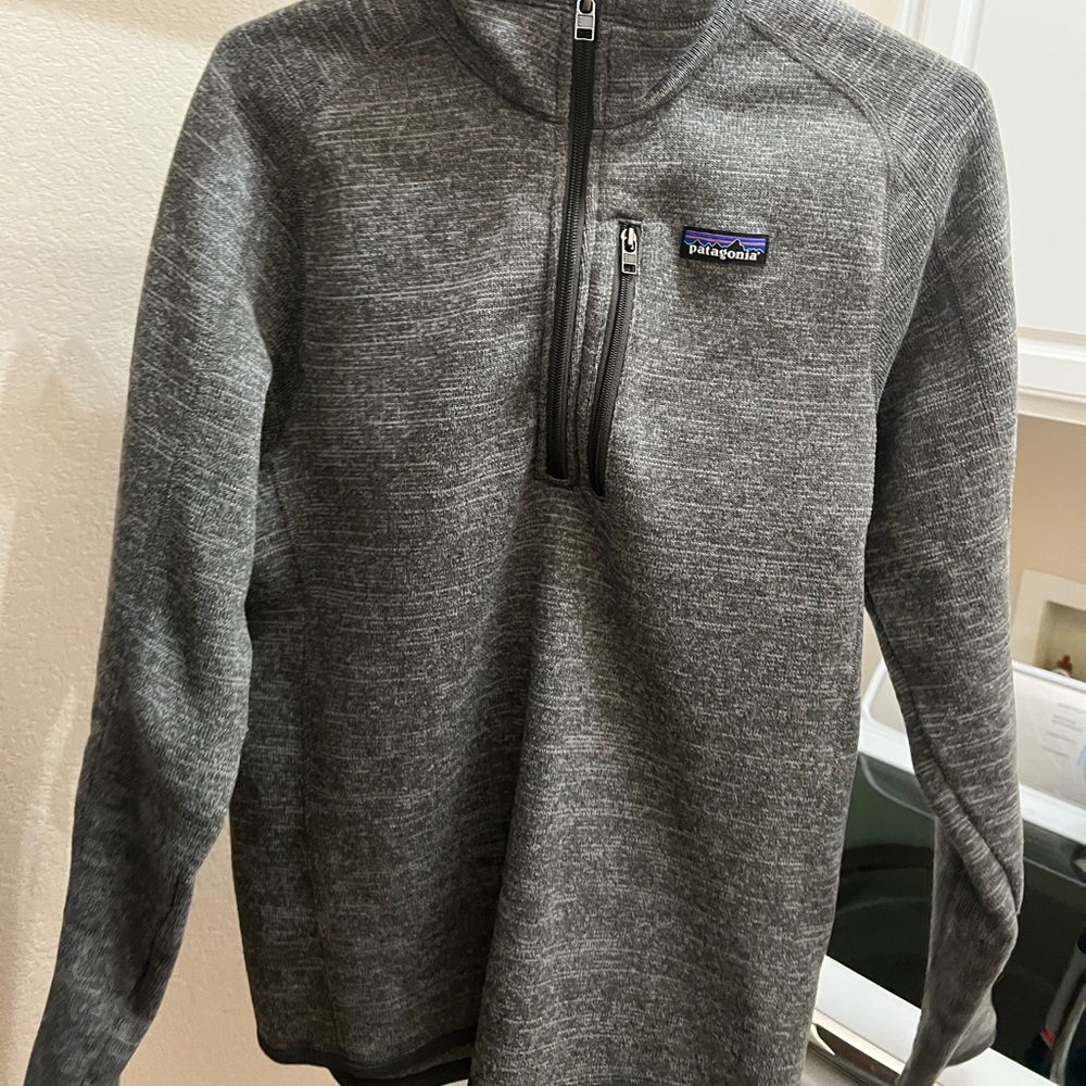 Grey Patagonia quarter zip